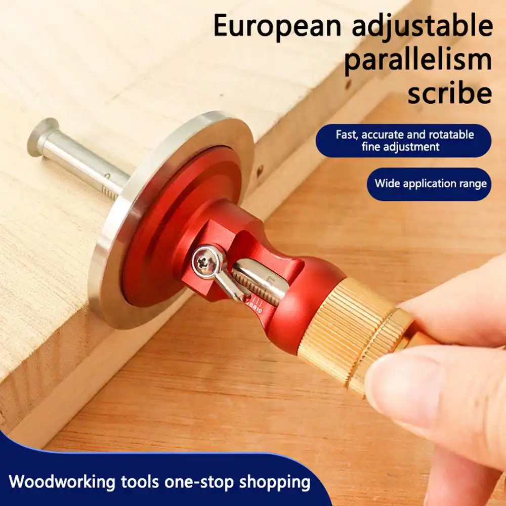 Dual Purpose Woodworking Scriber Tool, Aluminum Alloy,