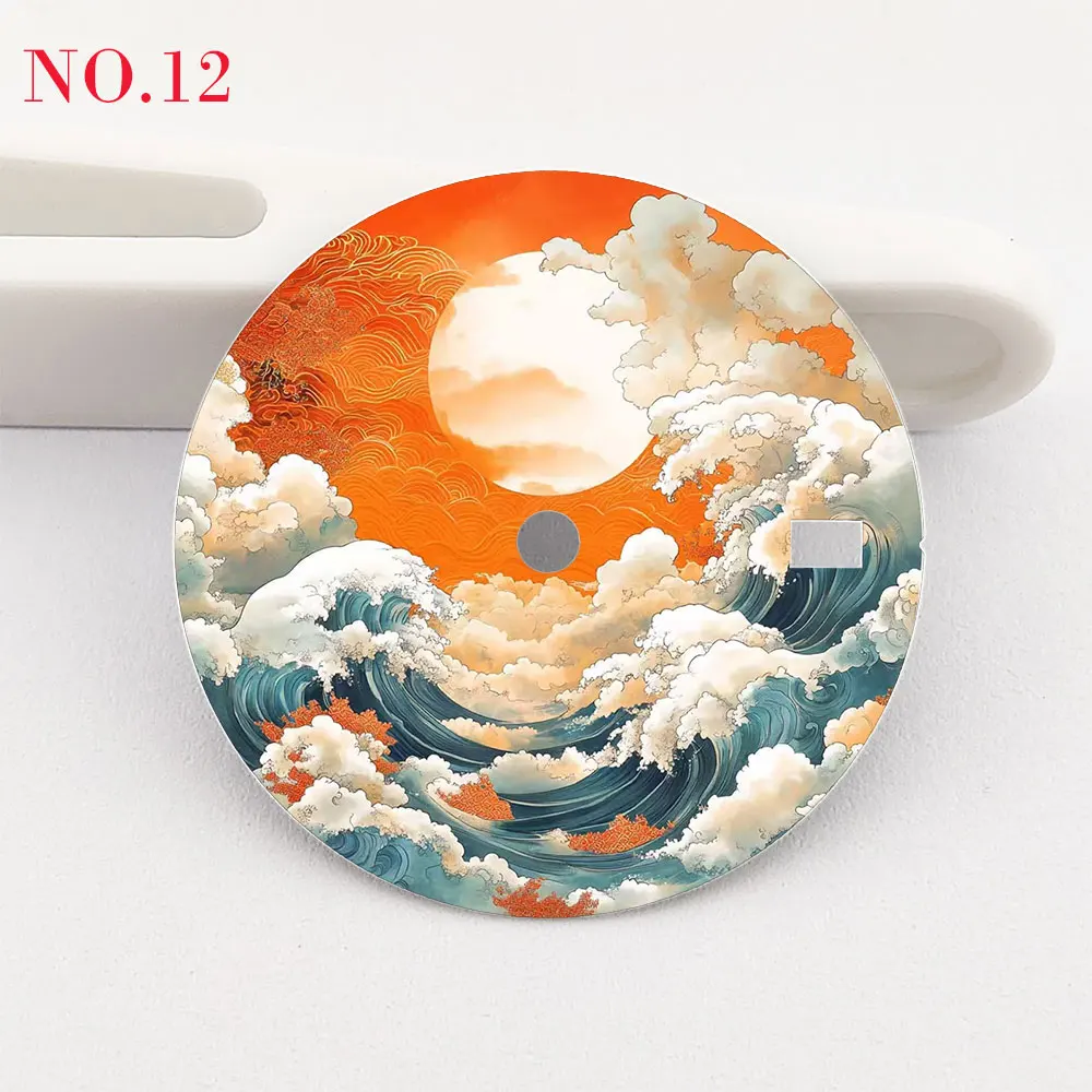 28.5mm Ink-Wash Painting Color Printed Personalized Watch Dial