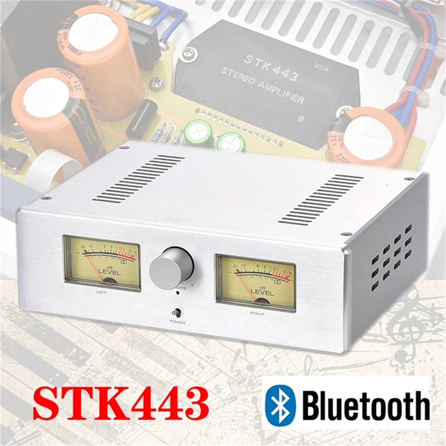 

BRZHIFI Новинка Sanyo толстая пленка STK443 Ретро HIFI Двойной УФ метр дисплей усилитель с Bluetooth