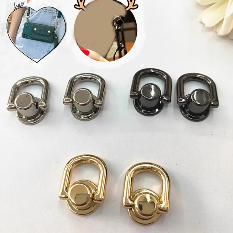 

Bag Buckle Bag Side Edge Anchor Link Leather Craft Accessory Hardware Metal Ring Phone Case Accessory Rivet With Ring Screw