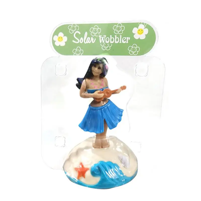 

Solar Powered Hawaii Girl Swinging Animated Bobble Dancer Car Decoration Head Shaking Toy Cartoon Car Ornament Dashboard Doll