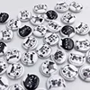 100Pcs white Cat Painted Wooden Buttons For Kid Clothing Sewing Scrapbooking Decoration DIY Needlework Button 15mm WB904 3