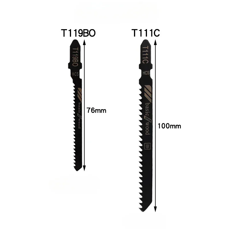 20 Pieces Jigsaw Blades Set T-Shaft HCS Assorted Jig Saw Blades for Wood Plastic and Metal Cutting for Black & Decker Metabo 5