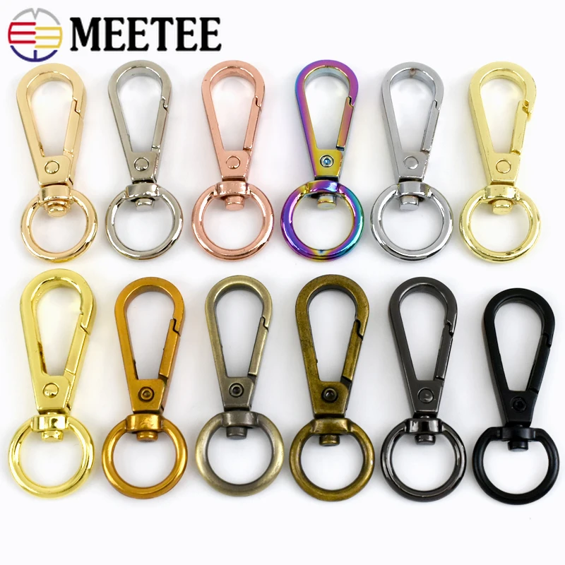 

4/10/20pc 13mm Meetee Metal Buckles Lobster Clasp Swivel Trigger Clips Snap Hook for Bags Strap Leather Craft DIY Accessories