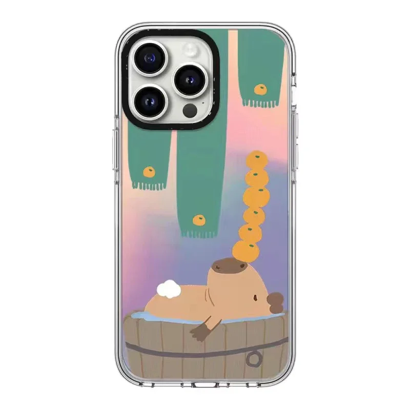 

Laser Acrylic Cartoon Capybara Phone Case Cover for IPhone 11 12 13 14 15 Pro Max Case for IPhone 14 Pro Max