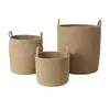 Wicker Basket Hand-woven Storage Basket Rope Woven Deep Foldable Storage Laundry Basket Toy Sundries Storage Basket 5