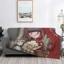 

Coque Art Cartoon Santoro Gorjuss Throw Blanket Fuzzy Warm Throws for Winter Bedding 3D Printing Soft Micro Fleece Blanket