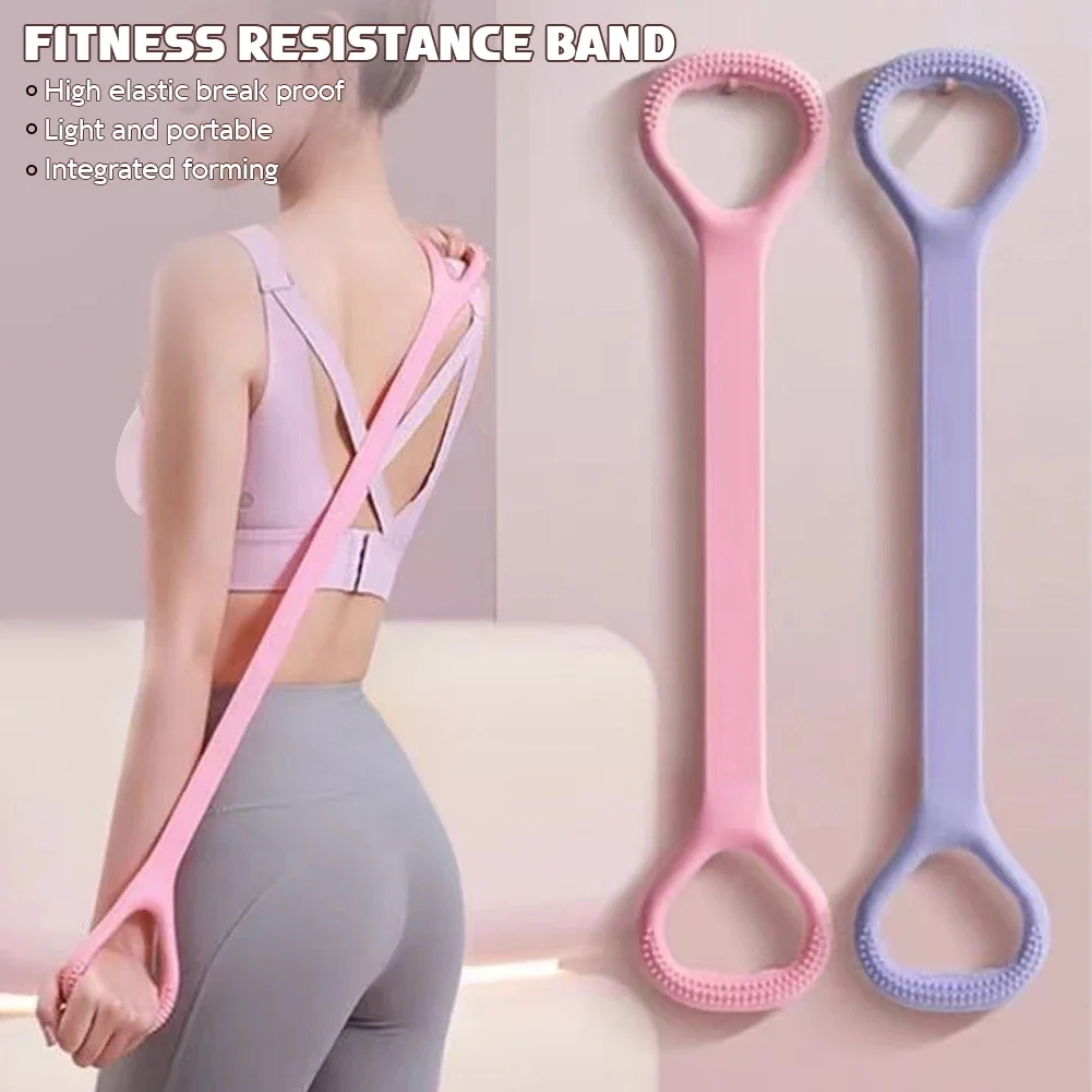 8-shaped Fitness Workout Resistance Band Arm Back Shoulder Exercise Elastic Training Band Yoga Pilate Physical Therapy Equipment