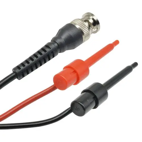 P1007 BNC Male Plug Q9 to Dual Hook Clip Oscilloscope Test Probe Cable Leads 120CM with Two Mini Probes Ended 500V 5A Test Hook oscilloscope probe test probe lead cable