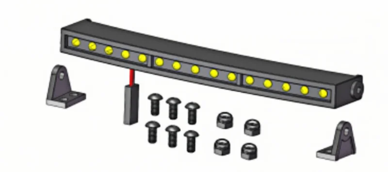 Kit Barra Luci per Auto RC 6 LED Carrozzeria Tetto 1/10 Accessori