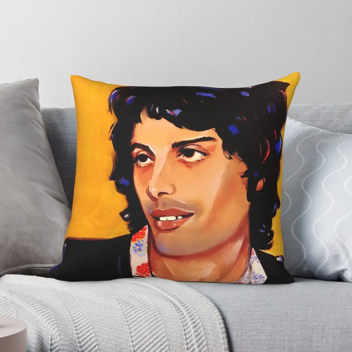 

Квадратный чехол для подушки Daffodil, полиэстеровый льняной бархатный чехол с принтом на молнии, декоративный чехол для диванной подушки