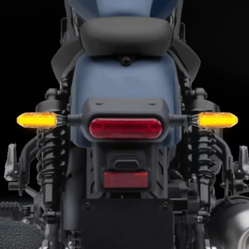 

2PCS Universal LED Motorcycle Turn Signal Light 12V Waterproof Amber Flasher Indicator Blinker Rear Lights Lamp Accessories