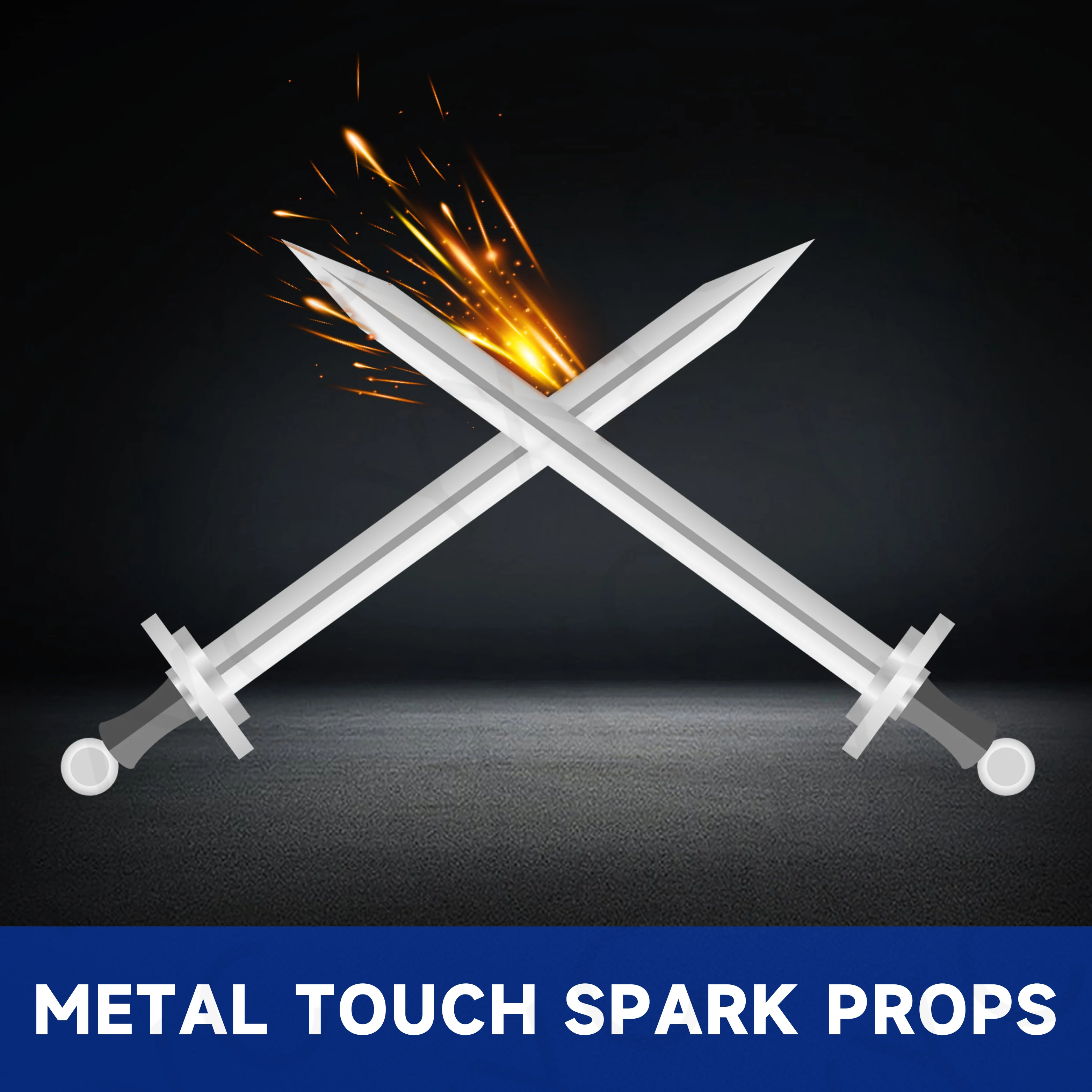 Escape room props metal touch spark props iron scraper rail spark device sword touch fire mechanism spark effect