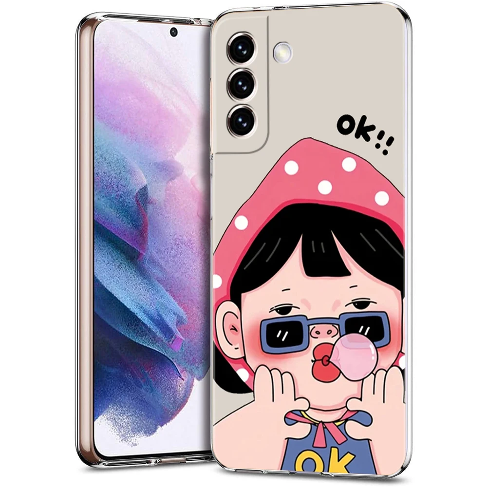 Cartoon Couple Soft Clear Phone Case – Fun & Stylish Protection