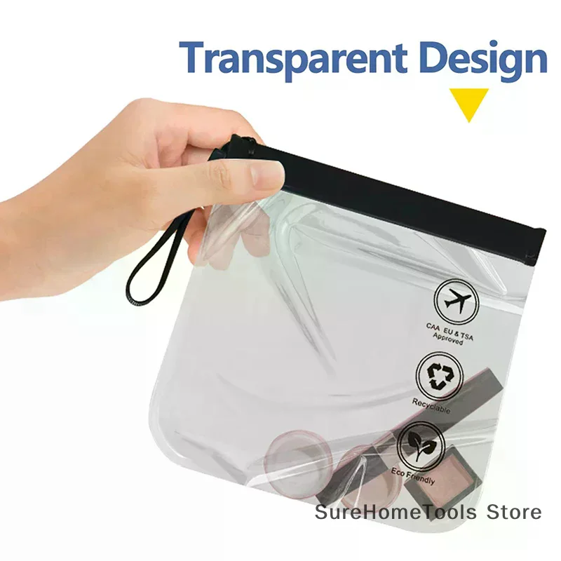 Luggage Transparent Travel Use Leakproof Flight Make Up Waterproof Bag For Women Reusable Airport Security Toiletry Bag