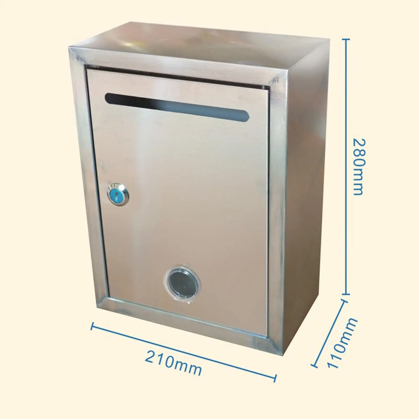 Suggestion Box with Lock Metal Ballot Box for Suggestions Voting Fundraising