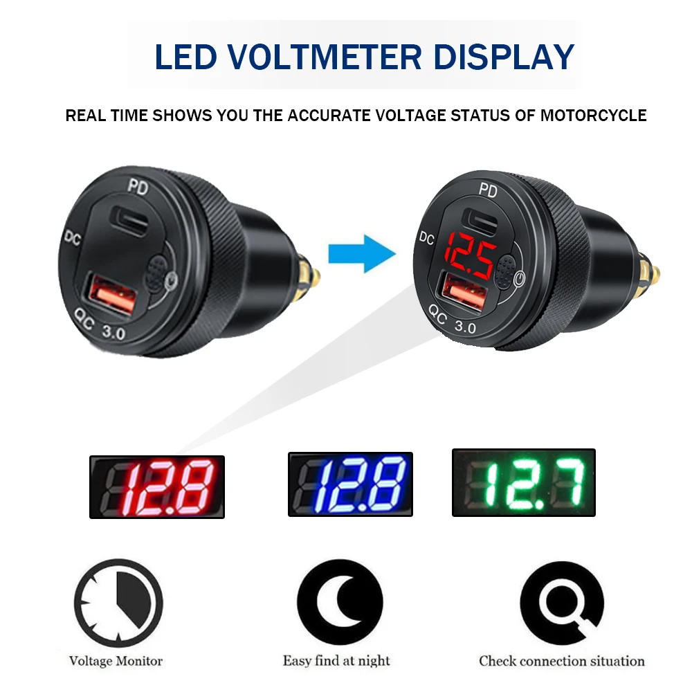 BMW   ÷   LED ÷, BMW K1300GT R1250GS R1200GS/RT F800 GS R NineT Pure DIN Hella QC3.0 TypeC