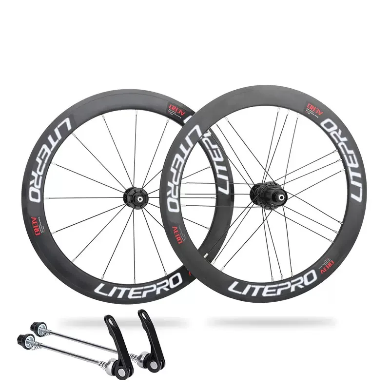 Фото Комплект складных велосипедных колес Elite Track Lp Litepro, 20 дюймов, 406, 451 дисковых тормозов в комплекте, 11 скоростей, алюминиевые Велосипедные компоненты №2