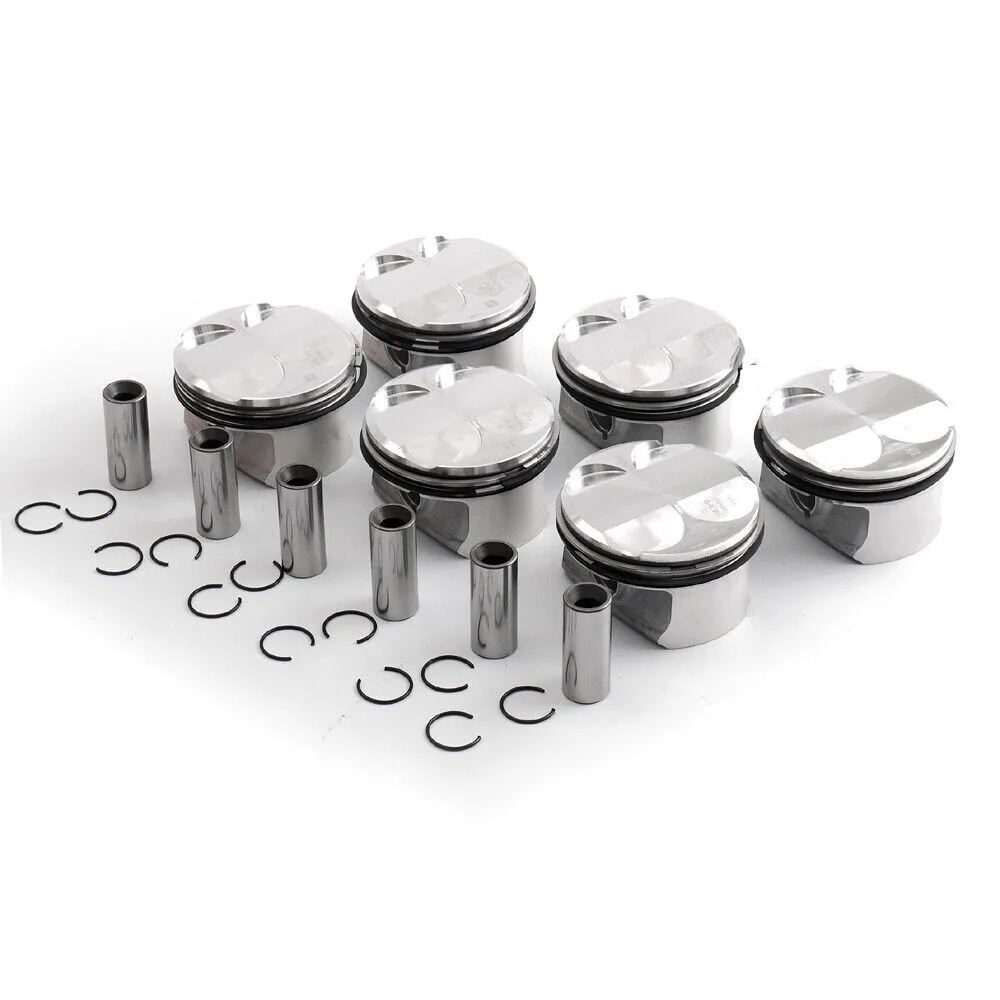 6pcs 11257558528 Pistons & Rings Kit 10.71 For BMW E90 E60 E83 128i 328i 528i X1 N52 3.0L 11