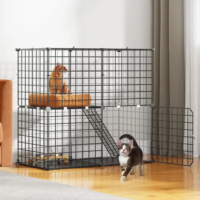 YITAHOME 4-Tier Indoor Cat Cage Playpen - Spacious Enclosure With Hammock For 1-3 Cats Or Small Pets