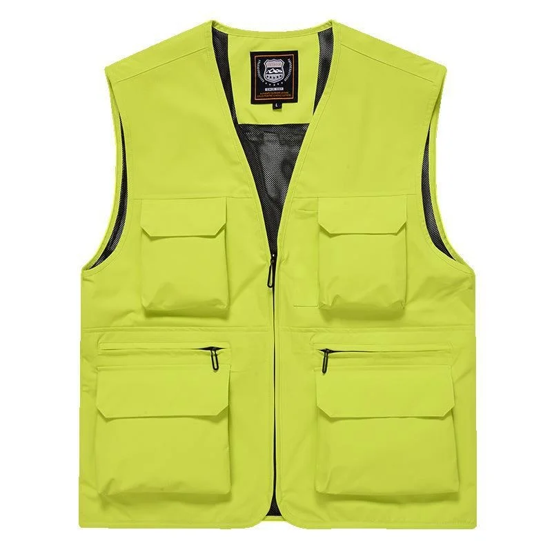 Mesh Summer Vest Men Man Tactical Military Sleeveless Parka Work Motorcyclist Jacket Spring Jumper Multi-pocket Camping Gilets