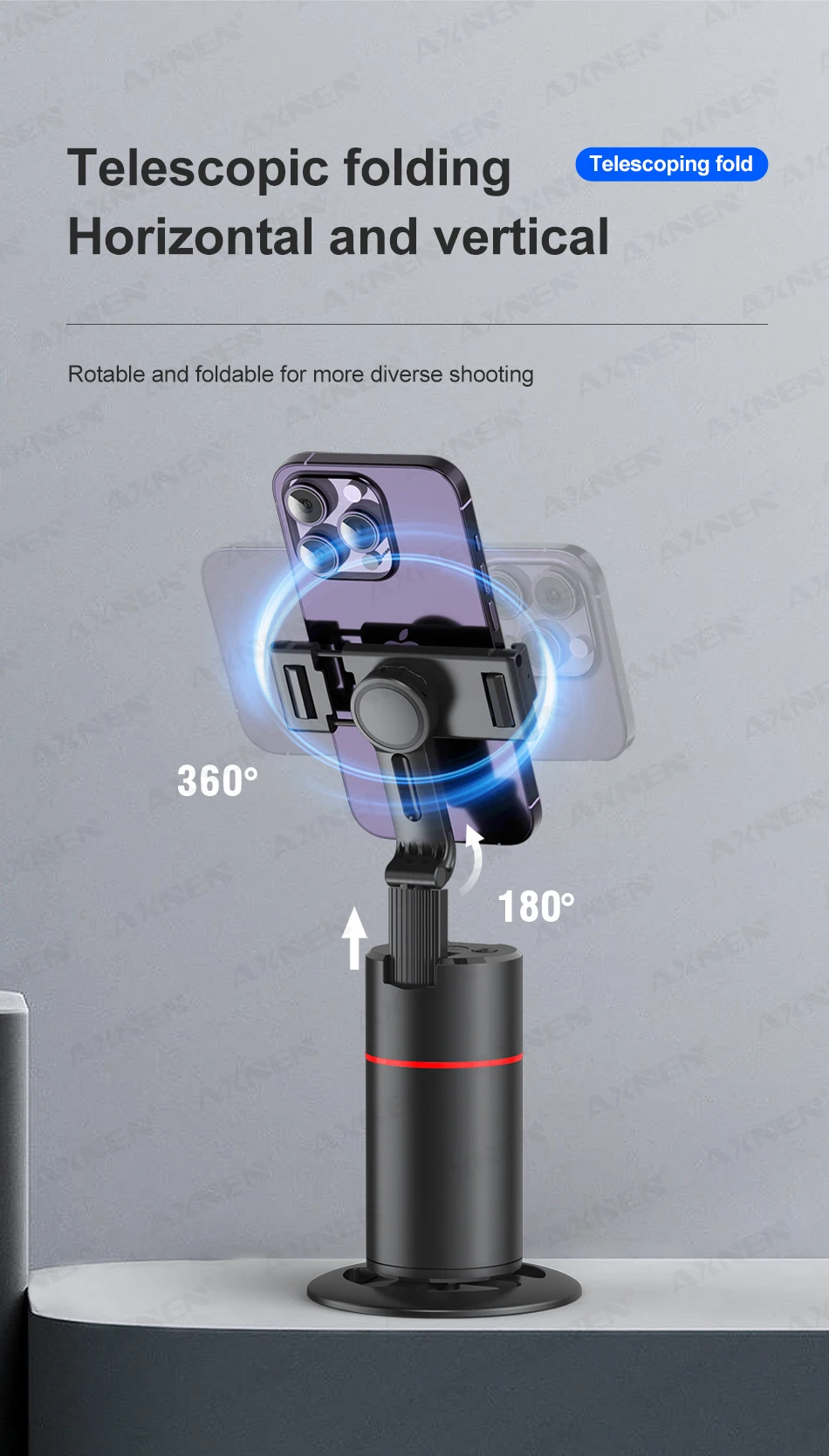 Axnen p02 360 graden smartphone gimbal met afstandsbediening_voghion.com