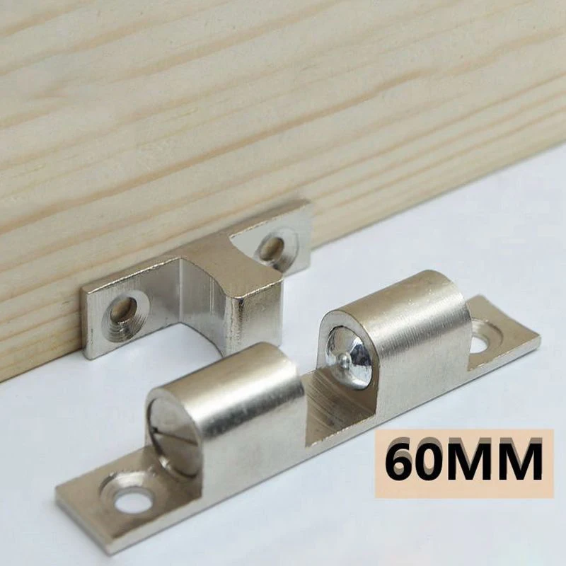 60mm Length Pure Copper Double Spring Steel Ball Catch Latch For Furniture Cupboard Cabinet Door Adjustable Closet Tension Latch door catches,cabinet door latch