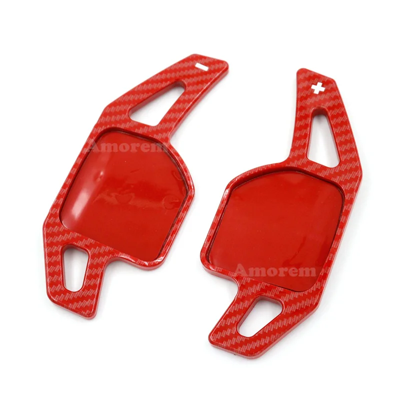 Steering Wheel Shifter Steering Wheel Paddle Extension Carbon Fiber Print Steering Wheel ABS Paddle Shift For Seat Leon Cupra 4F 5F MK3 MK4 Ibiza 6F Arona Ateca Leon ST Alhambra