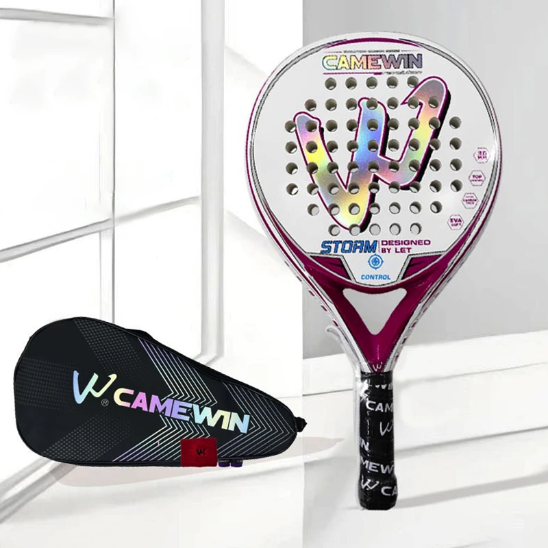 

CAMEWIN 4018 Padel Tennis Racket 50% Carbon Fiber 50% Glass Fiber Middle Layer EVA Foam Lightweight Durable Outdoor Product
