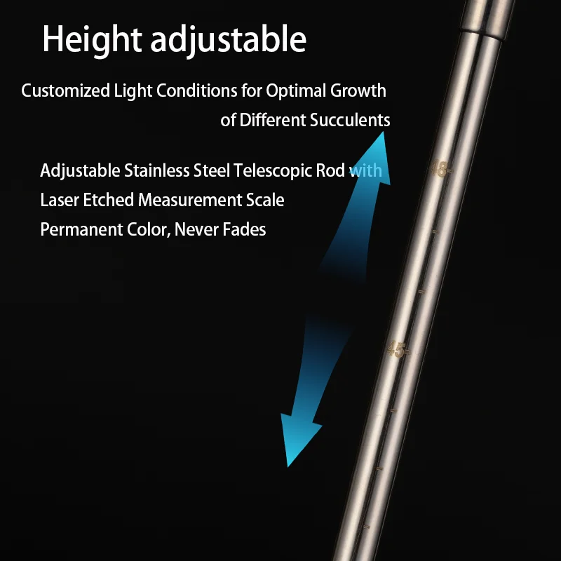 T8/T20 Plant Light Tube Vertical Stand Adjustable Height Acrylic Holder plant light tube holder