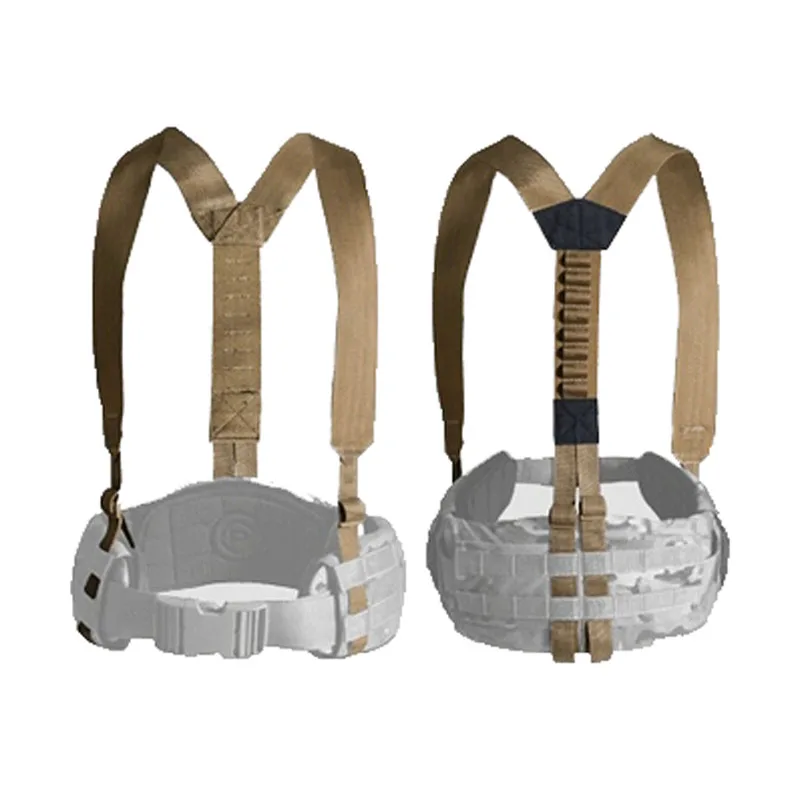 

Tactical Outdoor Crye Precision Suspenders CP Waist Strap Braces Multicam Wolf Brown Accessorized for AVS Waist Seal