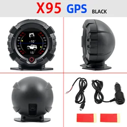 GPS HUD Car Head Up Display Off-road Inclinometer Slope Angle Speed Satellite Timing Multifunction Car Accessories (X95)