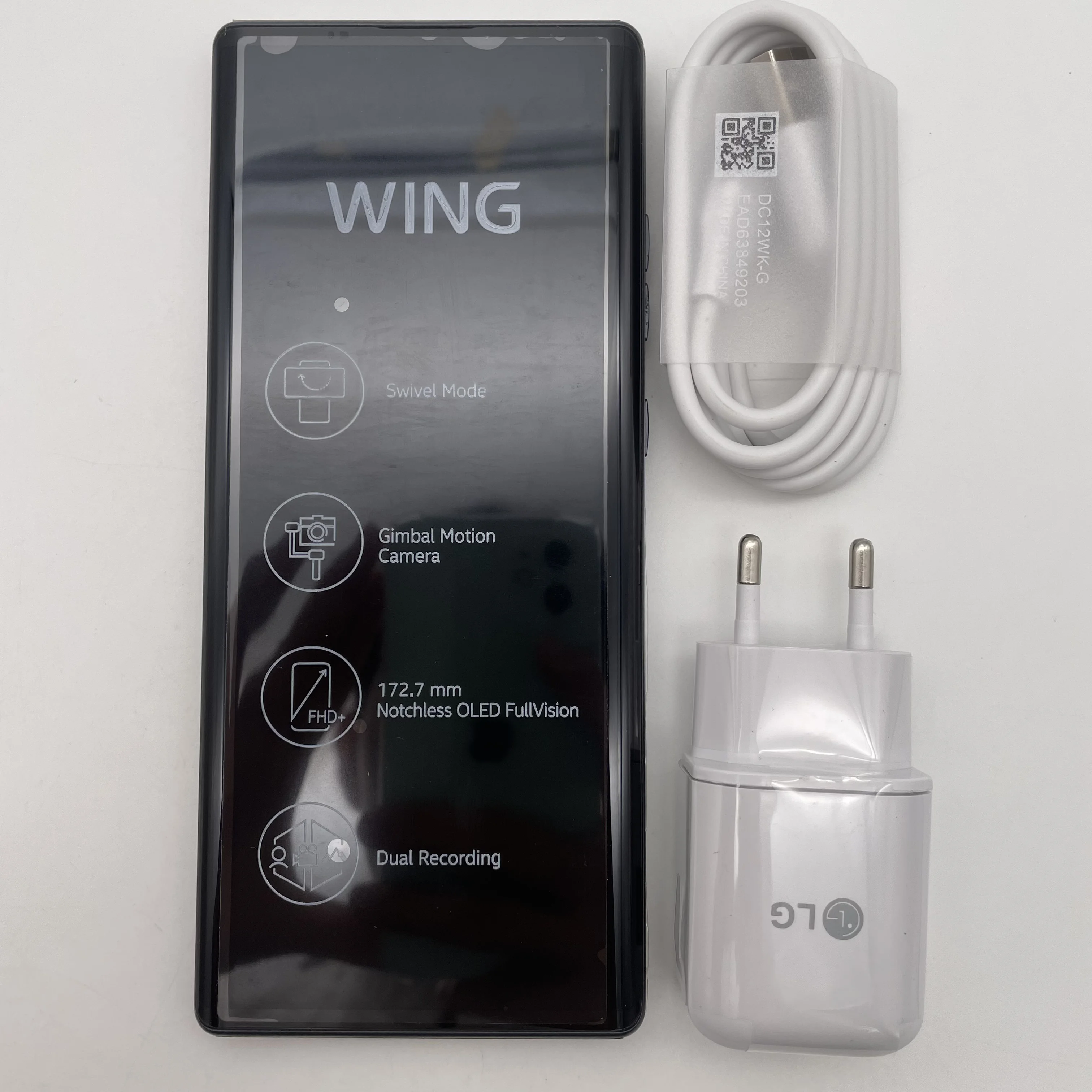 オリジナルのロック解除済みLG Wing 5G F100N/F100VM/F100TM 指紋認証 