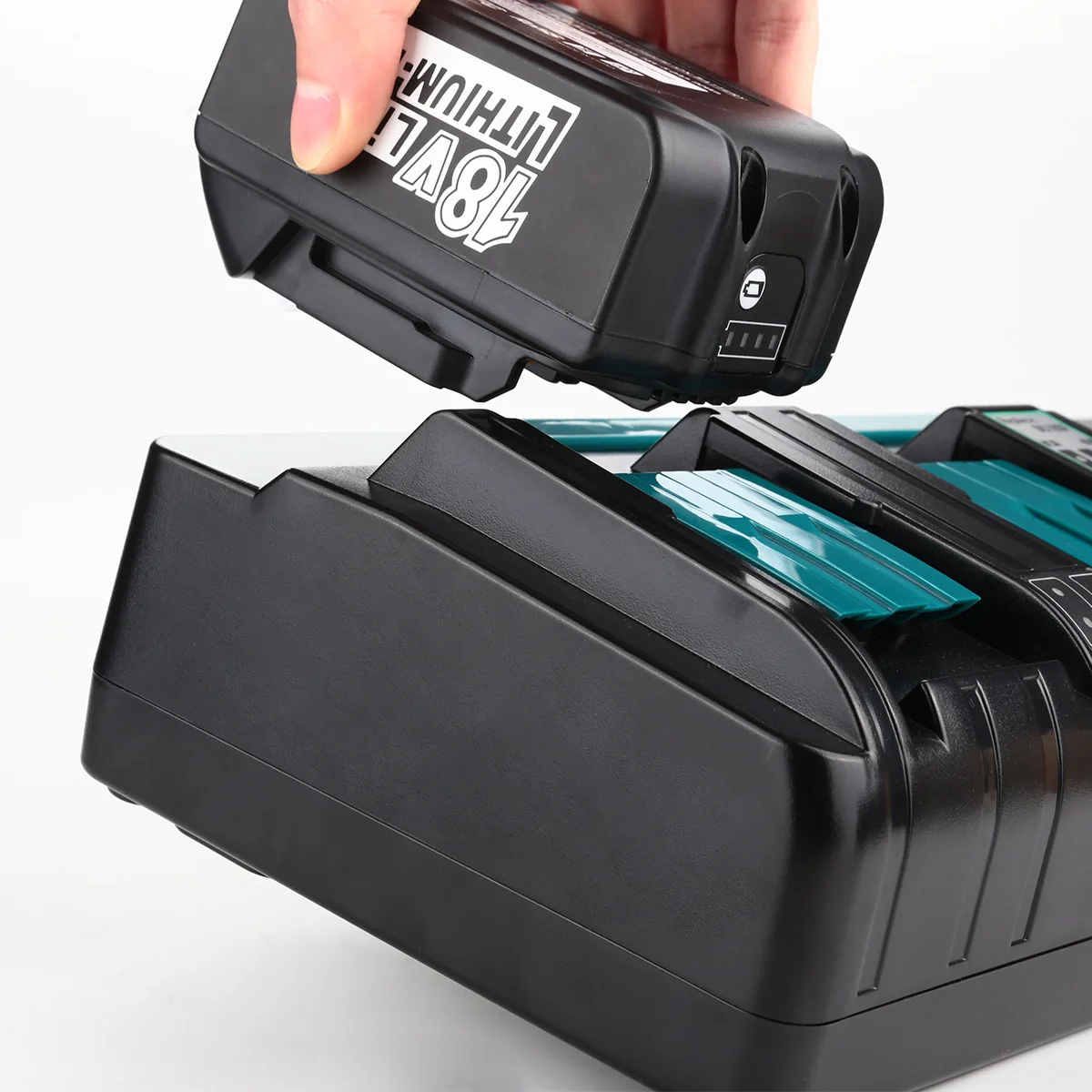 DC18SF 4-Port Charger For Makita Battery 14.4V 18V 3A Li-Ion BL1830, BL1830B, BL1840, BL1840B, BL1850, BL1850B, BL1860, BL1860B