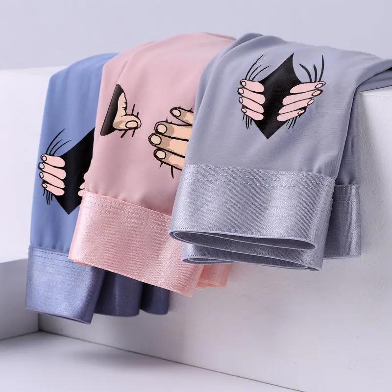 Boxer Briefs Fashion Creative Funny Men's Personality Printing Underpant Boxershorts Cartoon Breathable Sexy Panties Gifts