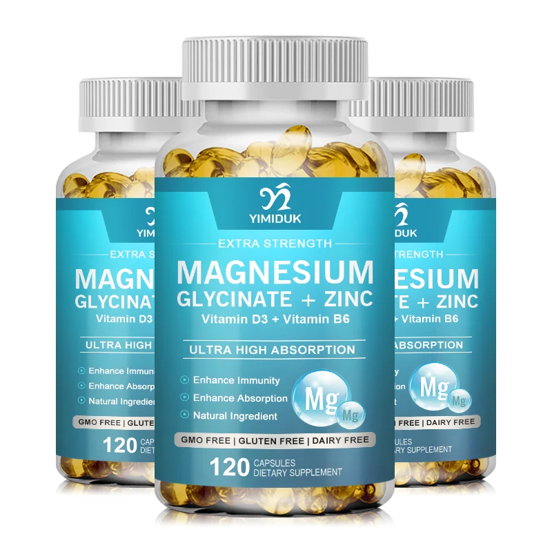 

Magnesium Glycinate Zinc Capsules for Supports Muscle, Joint, and Heart Health Maximum Absorption Magnesium Glycinate Supplement