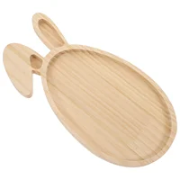 Ears Tray Bunny Serving Wood Plates Three Dimensional Easter Shaped Wooden Dish Decor Home Accessories 1