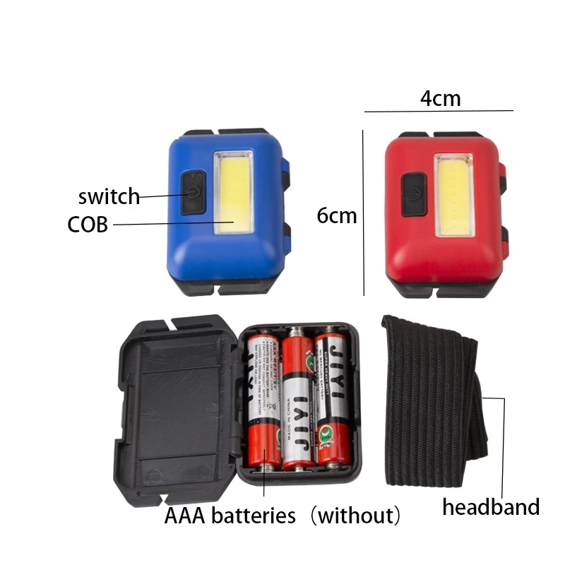Mini 3W COB Led Headlight Waterproof Headlamp Head Flashlight Torch Outdoor Camping Night Fishing