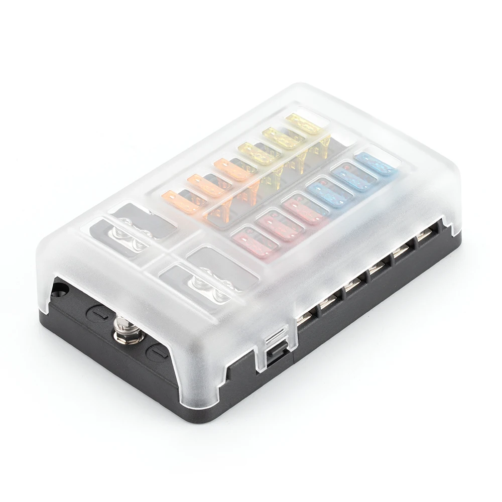 12 Vie Automotive Fuse Components Pannello Fusibili Per Auto Set 32V Add-A-Circuit Fuse Box Camion Per Barca Marine Rv Suv Trike