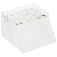 Earring Storage Box Organizer Acrylic Jewelry Storage Box Holder With 5 Drawers Transparent Jewelry Display Stand Earring Box 2
