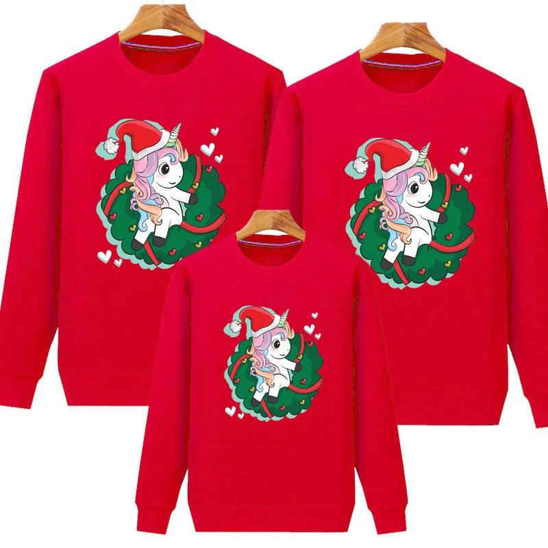 thumbnail image 1 of Conjuntos familiares a juego de invierno 2024 Sudadera navideña Suéteres de Año Nuevo Jersey de madre, padre, hija, hijo, pareja Jersey para niños, 1 of 5