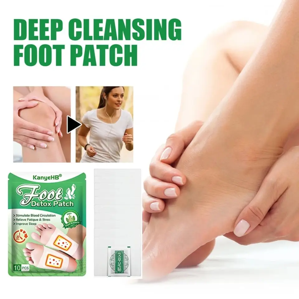 Patch de gingembre et d'absinthe bio de médecine chinoise pour soulager le stress et favoriser un sommeil profond et détoxifiant. Outils de soin des pieds_voghion.com