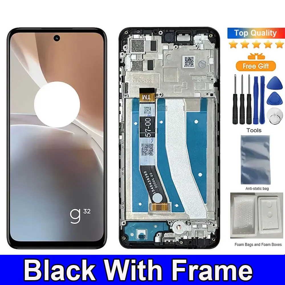 OEM LCD Screen For Motorola Moto G32 Digitizer Full Assembly With Frame For Motorola Moto G32 - View #4