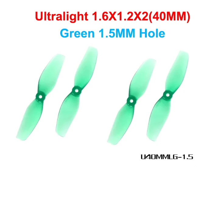 HQProp 40MM 1.6X1X3 1.6X1.2X2 Hollow Cup Propeller Dia 40mm 2-Blade 3-Blades 1mm 1.5mm Shaft Hole for Drone RC Model Airplane thumbnail 4