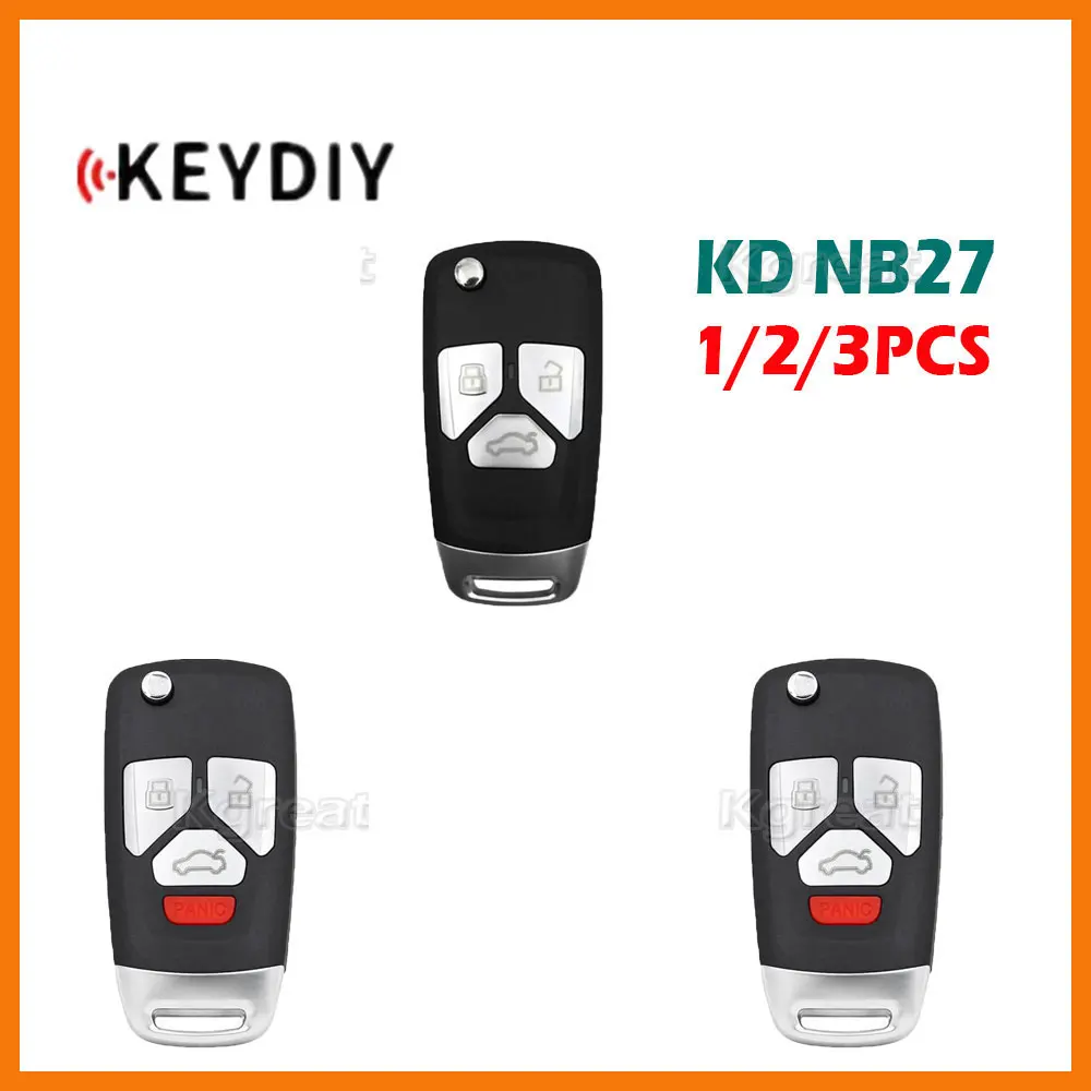 

Универсальный многофункциональный дистанционный ключ KD NB27, 1/2/3 шт., 3 кнопки для KD900/Φ/KD MAX/KD MINI KD NB Series, Автомобильный Дистанционный ключ