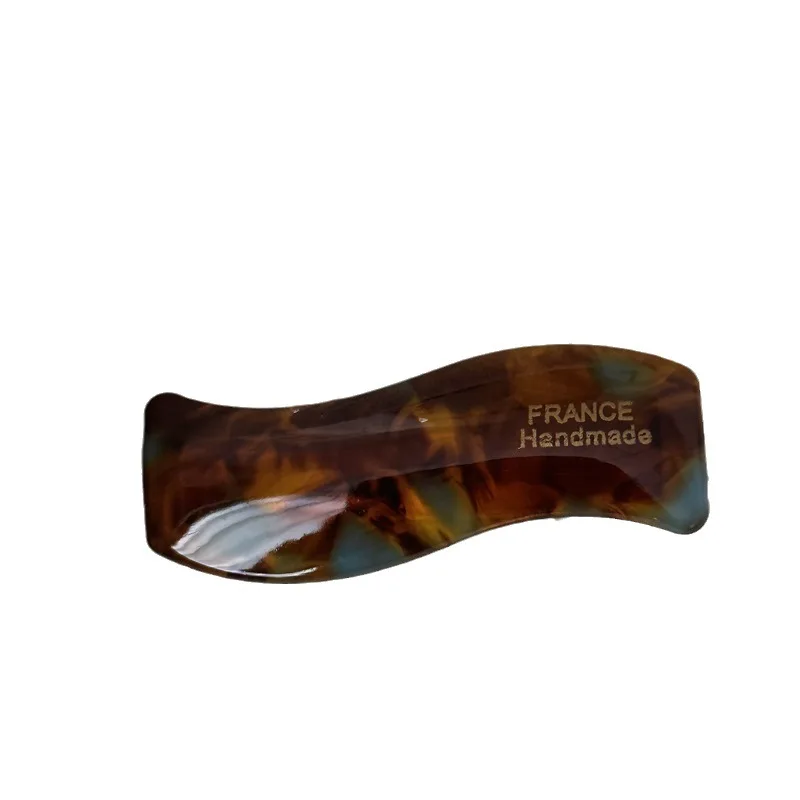 Woman Small Size Exquisite Version Gold Label Wave Acetate Barrettes Trendy Hair Claws Lady Side Clips Girls Hair Accessories