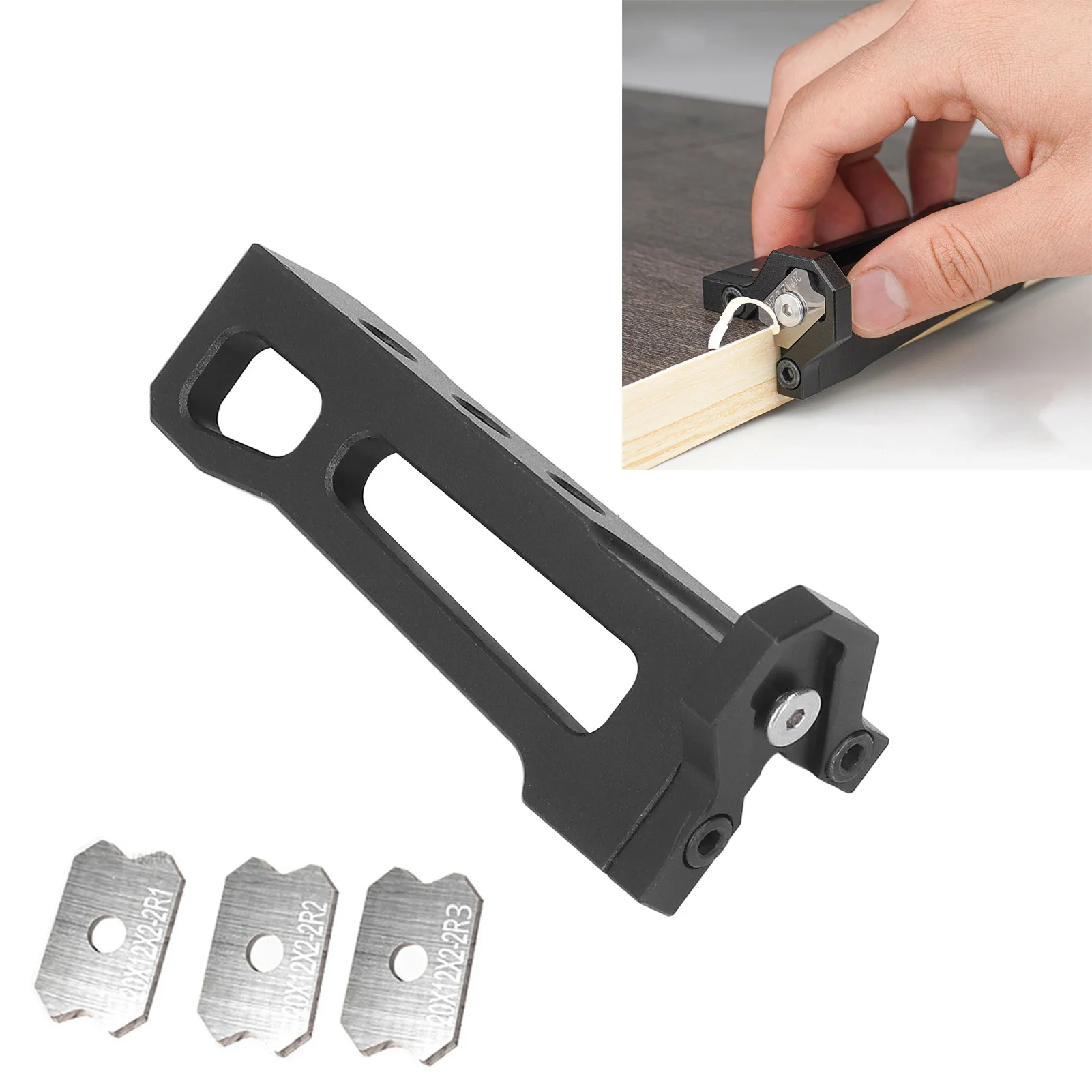 

Woodworking Blade Edge Corner Planer Manual Planer Wood Chamfering Fillet Scraper Board Deburring Tool Edge Banding Arc Trimmer