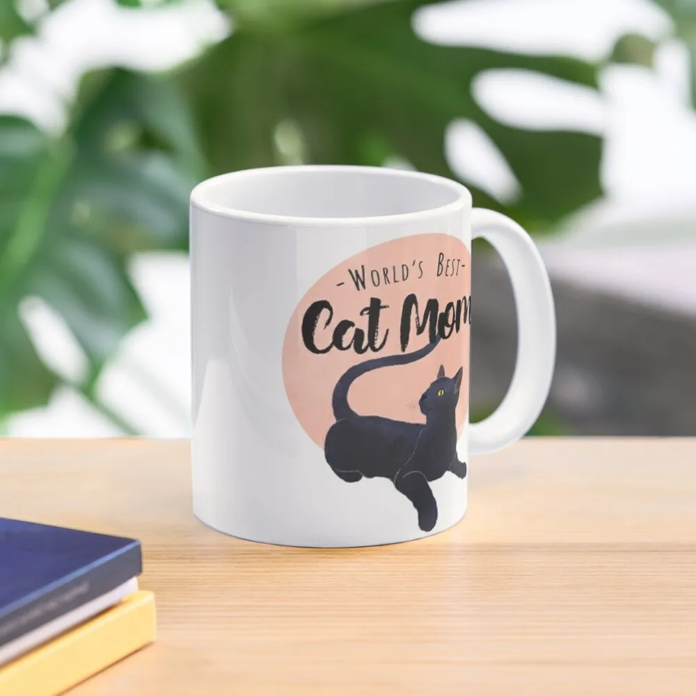 

World's Best Cat Mom Coffee Mug Espresso Cups Thermal For Breakfast Mug