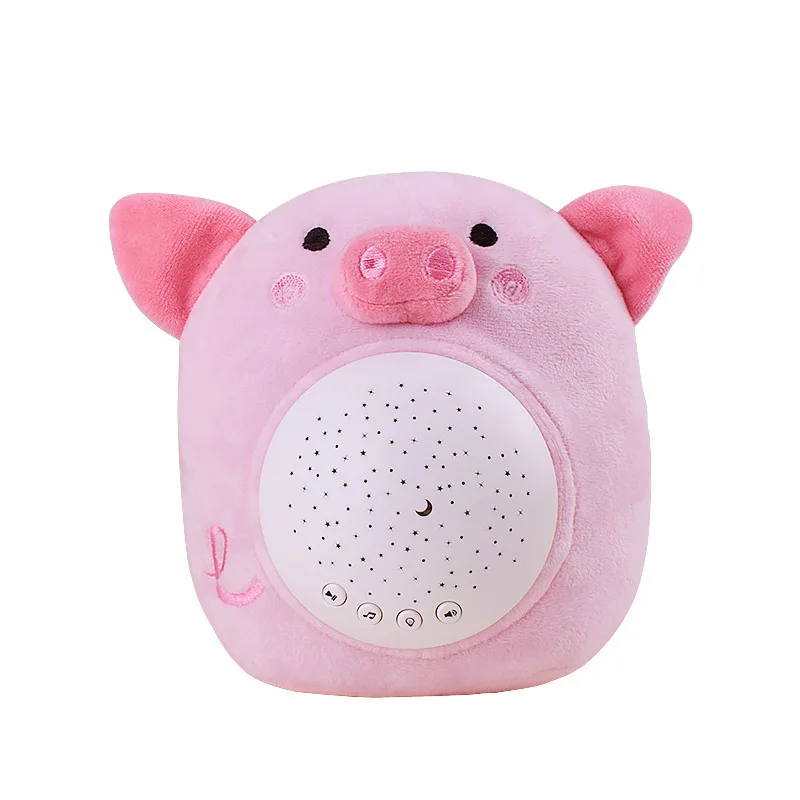 Baby Sleep Soothers Portable White Noise Sound Machine Night Light Projector Baby Lullaby Stuffed Animal Toy plush toy