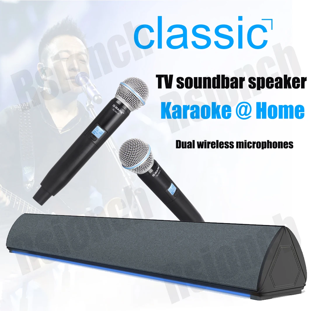 Karaoke Bluetooth Wireless Mic Speaker TV Soundbar with Microphone